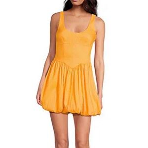 New Gianni Bini Linen Blend Dress Size 6 Apricot Tank NWT Mini